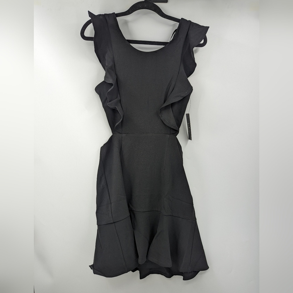 NWT LULU'S Positively Beaming Backless Ruffled Mini Dress